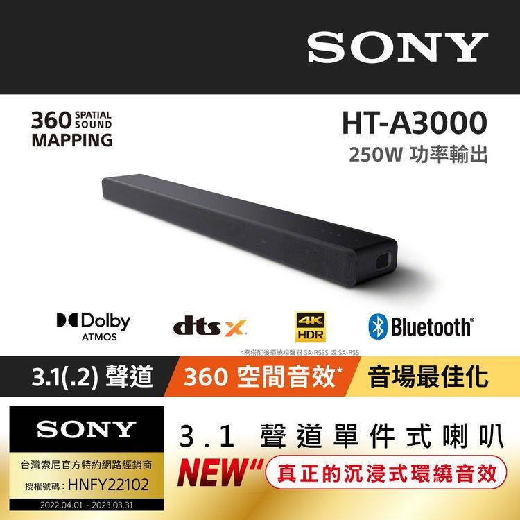 No. 4 - SONY 3.1聲道單件式揚聲器 - 1