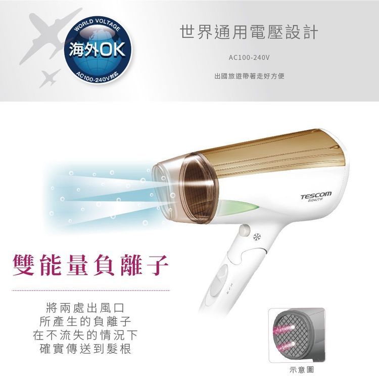 No. 2 - 雙電壓負離子吹風機BID42TW - 5