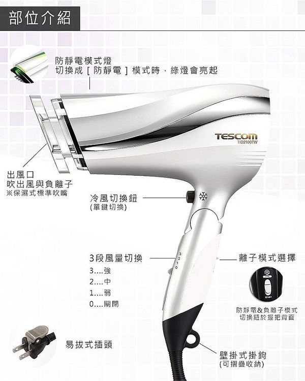 No. 5 - 防靜電大風量吹風機 TID2200TW - 4